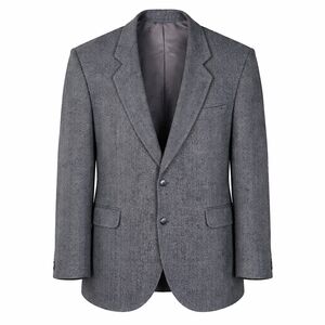 Vintage 80s Donegal Mist Irish Cashmere Blend Tweed‎ Blazer 44R Gray Handwoven